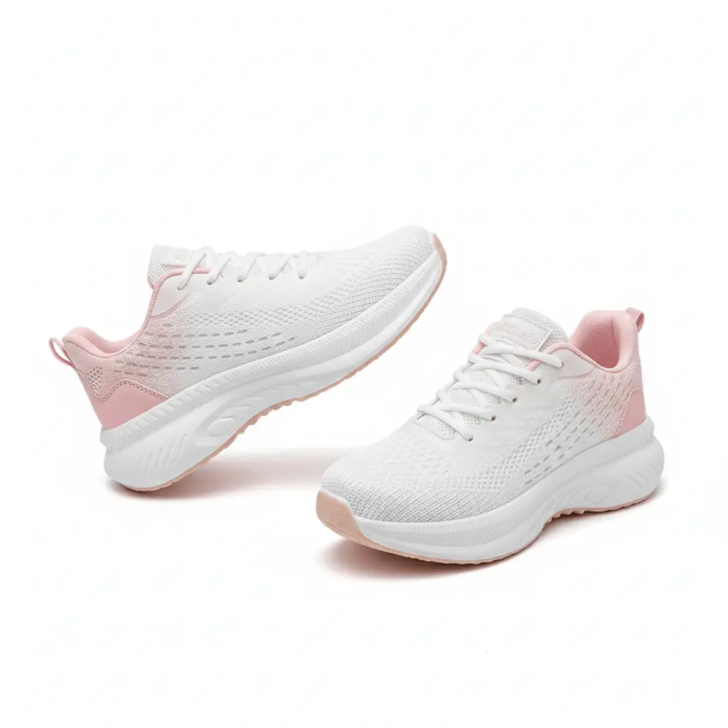 Sneakers Dam | Rosa - vita trendiga & Bekväma skor - Sneakers Dam