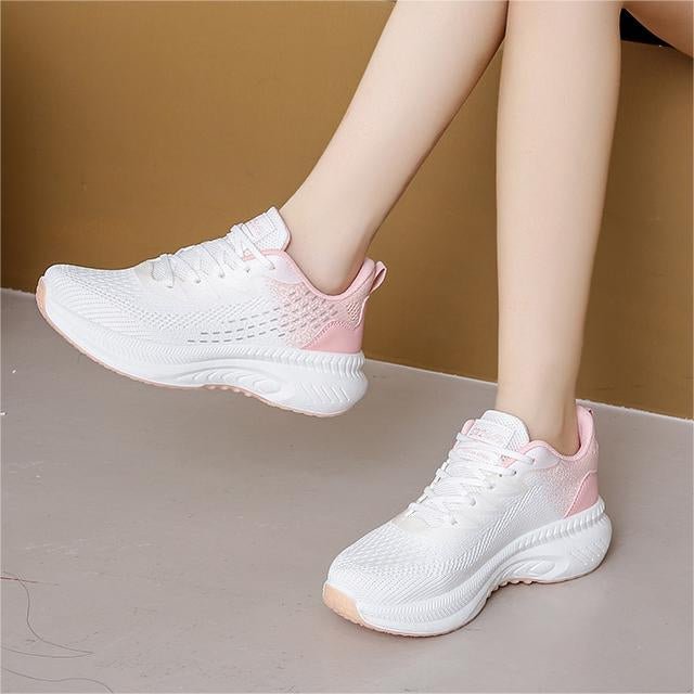 Sneakers Dam | Rosa - vita trendiga & Bekväma skor - Sneakers Dam