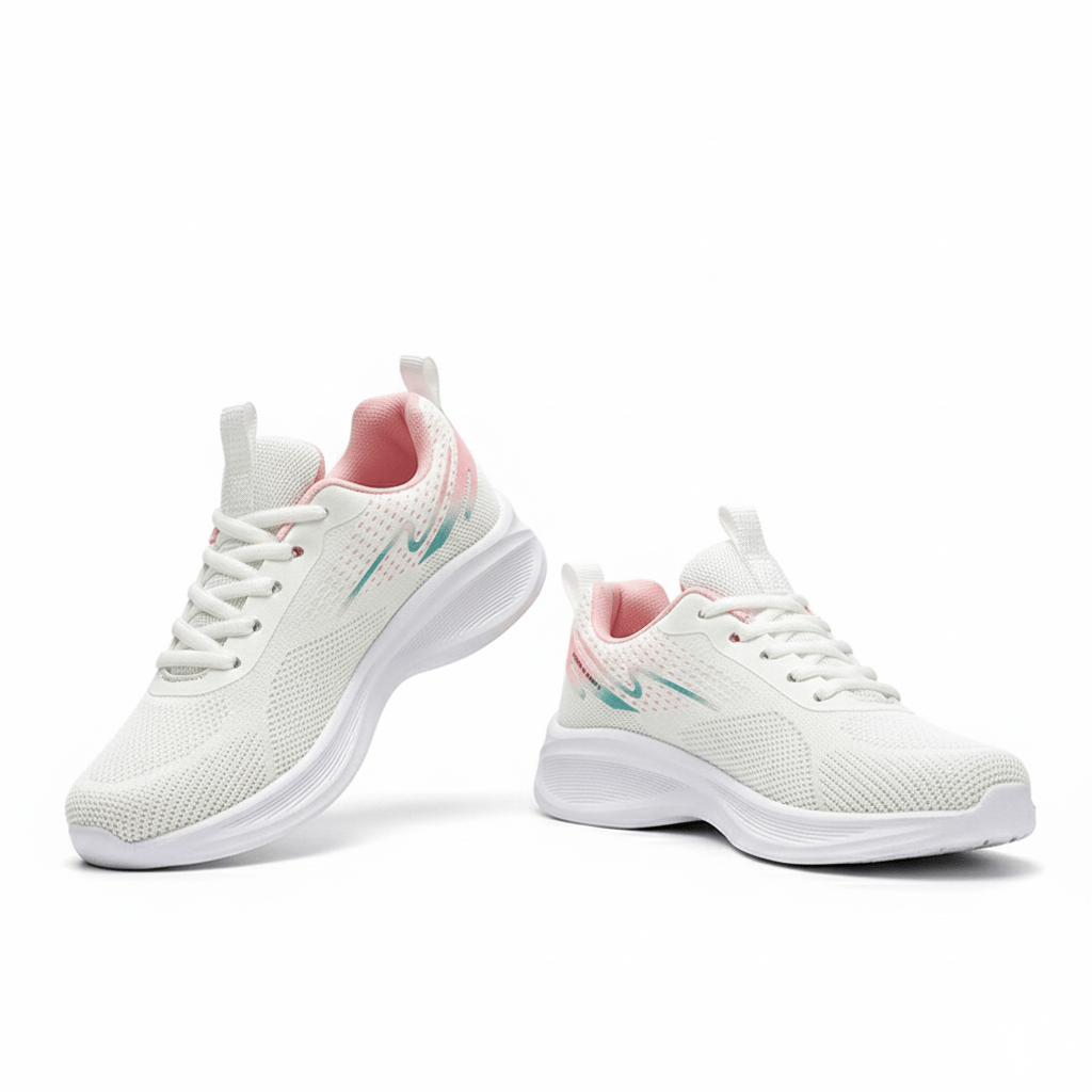 Vita Sneakers Dam – Lätta skor för Aktiv Vardag - Sneakers Dam