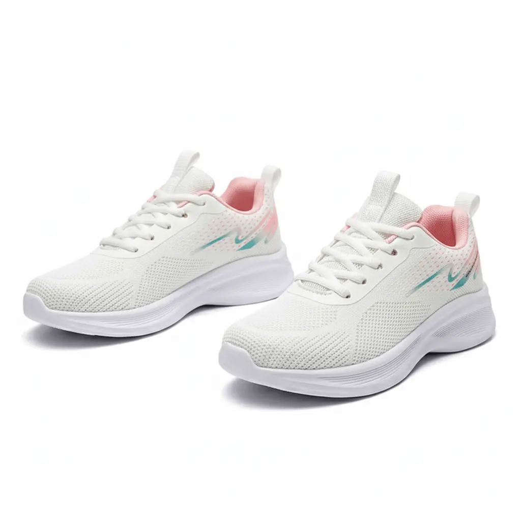 Vita Sneakers Dam – Lätta skor för Aktiv Vardag - Sneakers Dam