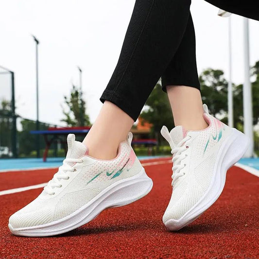 Vita Sneakers Dam – Lätta skor för Aktiv Vardag - Sneakers Dam