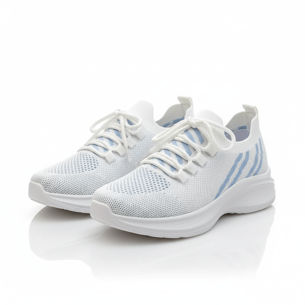 Vita Sneakers Dam – Trendiga & Lättviktiga Meshskor för Vardag & Träning - Sneakers Dam