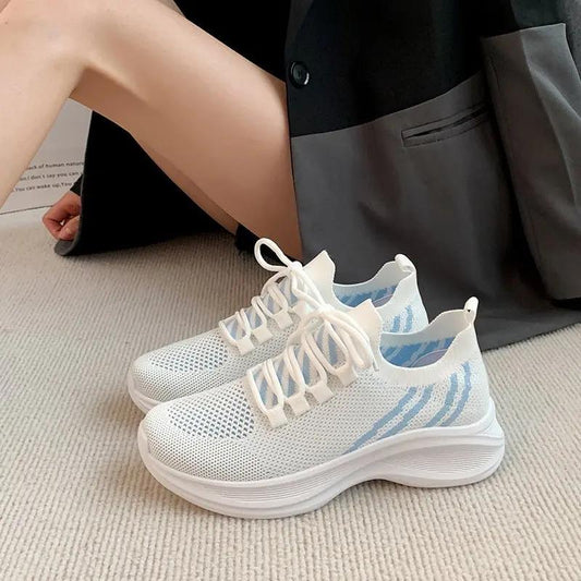 Vita Sneakers Dam – Trendiga & Lättviktiga Meshskor för Vardag & Träning - Sneakers Dam