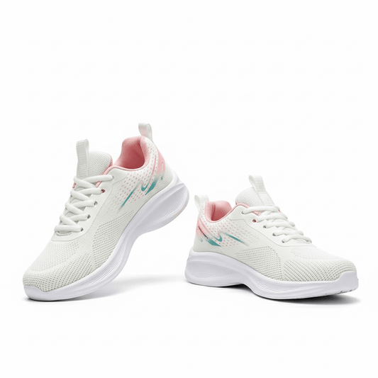 Vita Sneakers Dam – Lätta skor för Aktiv Vardag - Sneakers Dam